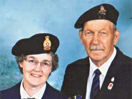 couple wearing Legion berets