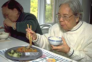 women eating
