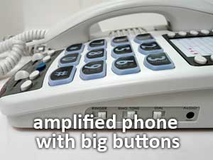 amplified phone with big buttons